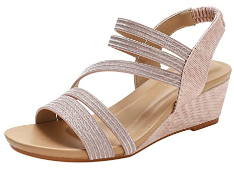 Sandaler med kilklack dam, eleganta sandaletter, lätta strandsandaler, sommar, kilsandaler, kvinnor, romerska sandaler, fritidssandaler, kvinnor, sommarskor, kilsandaletter, damsandaler