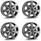 4x Borbet Felgen CH 7.5x17 ET61 5x118 mistral anthracite glossy polished kompatibel mit Fiat Ducato