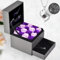 PatNlevs Rosa Eterna Artificiali con Collana - 16 Rosa Stabilizzata Regalo Perfetto per Donna, Mamma e Mogli - Idee Offerte per Natale, Compleanni, San Valentino, Festa della Mamma (Viola)
