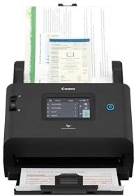 Canon imageFORMULA DR-S350NW, Desktop Dokumentenscanner, Scannen mit Webbrowser und direktem Auftragsscan, 4.3”Touch-Panel, SuperSpeed USB 3.2, LAN und WiFi (2.4GHz/5GHz)