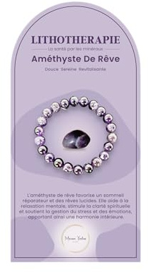 Yvelise Bracelet Améthyste de rêve 8mm - 85
