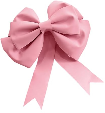 Kopinma Large Pink Bow, 50 * 50cm Satin Ribbon Tie Birthday Decorations, Big Car Bow, Giant Pastel Pink Hanging Wall Decor for Wrapping Bows, Birthday, Wedding Reception, Surprise Party