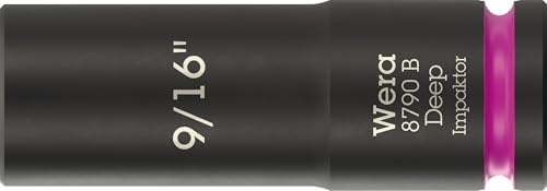 Wera 8790 B Impaktor Deep Bussole con attacco da 3/8, 9/16 x 63 mm