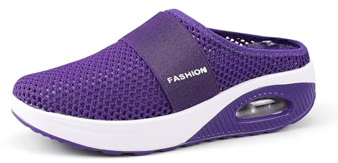 Sabot Donna,Ciabatte Ortopediche Donna Estive Pantofole Antiscivolo Chiuse Scarpe con Plantare Estraibile Traspiranti Morbido Sneakers Leggere Casa Comode Viola 41