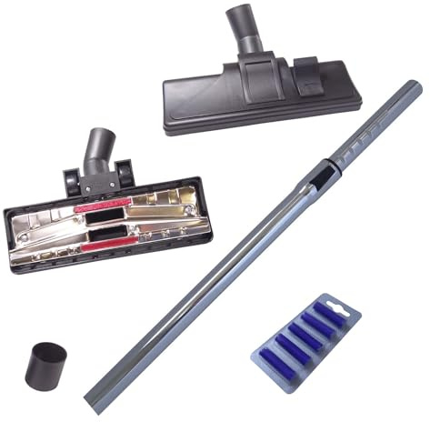 Tube télescopique chromé de 35 mm compatible avec Kärcher NT 35/1 Eco, set avec suceur pour aspirateur et 5 bâtonnets parfumés.