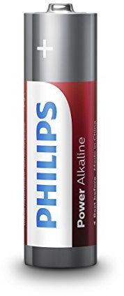PHILIPS Batterie AA 4 Pezzi - Batterie Alcaline - LR6 - Durata fino a 10 Anni