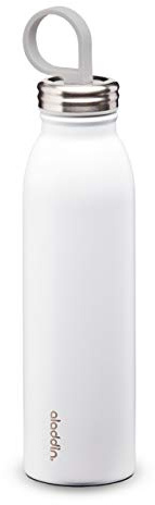 Aladdin Chilled Colour Thermavac Trinkflasche Edelstahl 0.55L White – Thermosflasche Hält 9 Stunden Kalt - Doppelwandige Vakuumisolierung - Wasserflasche BPA-Frei - Spülmaschinenfest