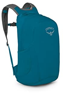 Osprey Ultralight Collapsible Stuff Pack - Lightweight, Packable Travel Backpack — Extra Bag For Travel and Every Day — 18 L Capacity Daypack to Expand Luggage, Waterfront Blue