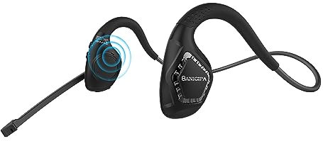 BANIGIPA Bluetooth-Headset mit Boom-Mikrofon, Kopfhörer mit offenem Ohr und Mikrofon mit Geräuschunterdrückung, drahtloses Headset für Telefon, Laptop, PC, leicht und bequem für Büro, Besprechung, Hei