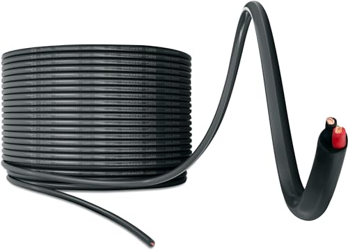 Pronomic BOXOE-50 högtalarkabel 2 x 2,5 mm² – professionell 2-delad boxkabel för DJ & PA – trådtvärsnitt: 2 x 2,5 mm² – längd: 50 m – svart