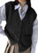 TZLDN Pullunder Damen mit Taschen Ärmellos Elegant Weste mit Knöpfen Strick V Ausschnitt Lässig Lose Strickweste Pullover Jacke Herbst Oberteile Pulli Schwarz S