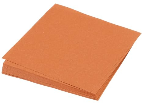 QUARKZMAN 25 Fogli Carta Origami Doppio Lato Arancione Scuro 14 x 14cm Foglio Quadrato per Progetto Artigianale, Principianti, Decorazioni Regalo