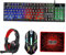 VILLCASE Ensemble Clavier-Souris Gamer avec Casque et Tapis de Souris Clavier Rétroéclairé Souris Ergonomique Bureau Jeux Compatible Pc Noir