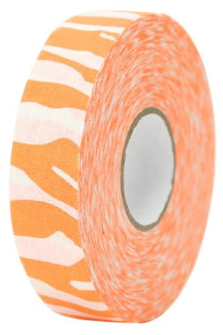 NexusGoods Grip-Tape, Tape Sportivo, Nastro Autoadesivo Antiscivolo 25m X 25mm per Hockey su Ghiaccio/Golf/Tennis/Squash/Badminton/Calisthenics/Fitness/Manubri (Arancione con Bianco,25m x 25mm)