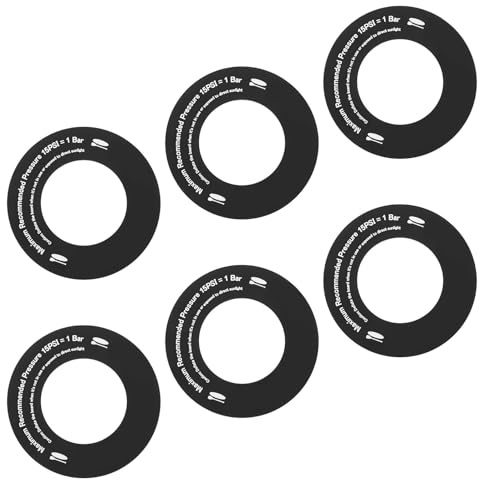 MUSISALY 6 Piezas Junta de Válvula para Colchones Inflables Tablas de Paddle Surf y Kayaks Accesorio de Repuesto Redondo Negro para Boquilla de Aire Compatible Equipos Inflables para