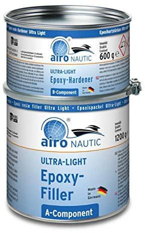 Nautic ultra light 1,8kg Epoxidharzspachtel schnell härtend gut schleifbar hervorragende Haftung leichter als Wasser Bootsreparatur Karosseriearbeiten