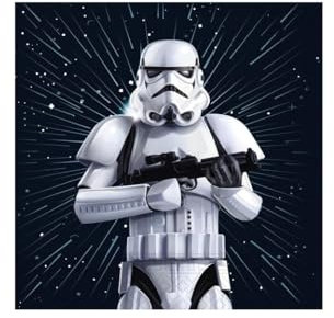 ALMACENESADAN 2530; Pack 20 servilletas S W, Trooper; Producto de Papel; Ideal para Fiestas y cumpleaños.