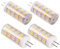 Bsxywa G4 Led 12v 5w Lampen, G4 LED Bi-Pin-Basis Glühlampe, 3000K Warmweiß Ersetzt 40W Halogenlampen, 12V AC/DC 360°Abstrahlwinkel Kein Flackern Nicht Dimmbar, 4er Pack