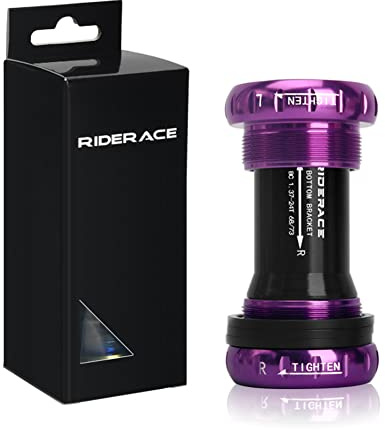PETSTIBLE Movimento centrale per mountain bike, movimento centrale per bicicletta, cuscinetto a sfera BB52, movimento centrale 68-73 mm, per parti viola