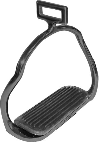 Sprenger Island-Steigbügel mit schwarzer Einlage - 120 mm Trittweite - anthrazit schwarz