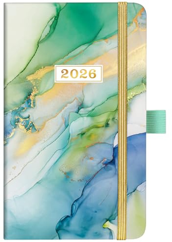 2026 Pocket Calendar - 2026 Pocket Planner, 2026 Planner Weekly and Monthly, Jan. 2026 - Dec. 2026, 6.3''×3.8'', Agenda Planners and Schedule Organizer with Pen Loop, 2 Bookmarks, Banded