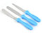 NIXNUT 3pcs Icing Spatula Set Cream Butter Smoother Scraper Stainless Steel Angled Palette for Cake Frosting Decorating Baking
