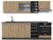 Vicco Küchenzeile R-Line, Artisan Eiche/Anthrazit, 240 cm ohne Arbeitsplatte