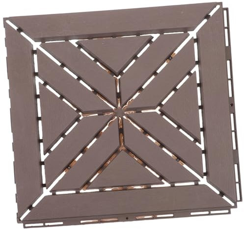 NULYLU Interlocking Deck Tiles Easy to Install Outdoor Flooring for Patios Gardens and Balconies Non- Weather-resistant Interlocking Slabs Terracotta Color