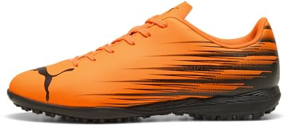 Puma Men's ATTACANTO Turf Trainer Soccer Cleat, Heat Fire-Puma Black, 9.5