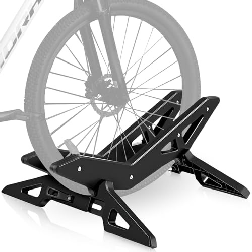 XenovaX Adjustable Bike Floor Stand for 16–29 Mountain & Road Bicycles, Foldable and Portable, Ideal for Indoor & Outdoor Garage Storage (Black)