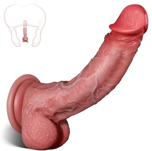 Sex Toy Realistic Dildo for Women - 6.3Inch Body-Safe Silicone Dildos with Soft Lifelike Skin Suction Cup Dildos for G-Spot Anal Strap On Play, Adult Sex Toys Penis Stimulator for Couple Men Beginners