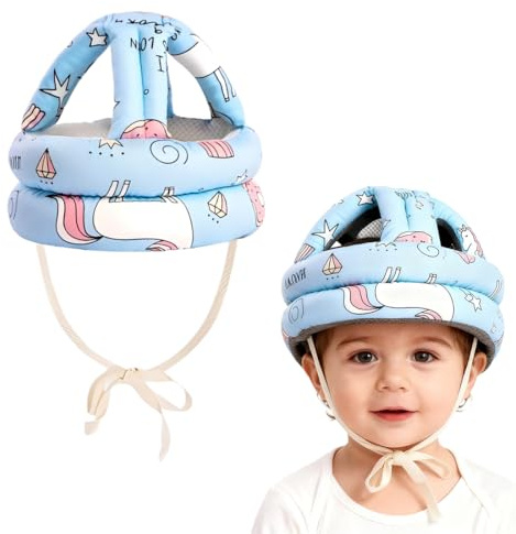 OPVYAEU Casco Bebé Protector de Cabeza 1–3 Años, Protección Antigolpes, Casco Anti Caídas para Bebés, Chichonera Bebe para Gateo y Primeros Pasos, Protector Cabeza Bebe Seguridad