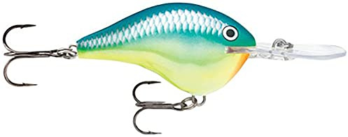 Rapala - Angelköder DT (Dives-to) Serie - Angelzubehör aus Balsaholz - Süßwasser Spinnköder - Lauftiefe 4.8m - Fischköder 7cm, 22g - Hergestellt in Estland - Caribbean Shad