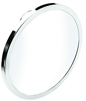 Croydex Glass and Mild Steel Rust Free Stick 'N' Lock Plus Adhesive or Screw Fix Anti-Fog Mirror, Silver