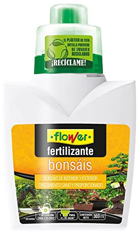 Flower - Fertilizante Líquido para Bonsáis 300 ml, Asimilación Óptima de Nutrientes con Aminoácidos Naturales, Ideal para Interior y Exterior, Tamaño: 9.3x6.2x15.2 cm