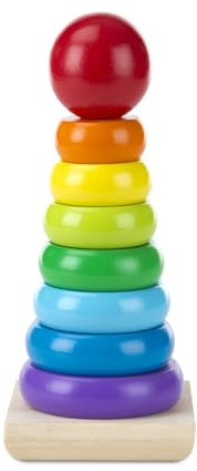 Melissa & Doug Rainbow Stacker | Developmental Toy | Motor Skills | Problem Solving | 12 Months | Gift for Boy or Girl