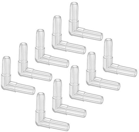 Uxcell Aquarium Air Valve Connector Plastic Inline Tubing L-Shaped Non-Return Valves for 4mm Fish Tank Pond Air Line 30pcs