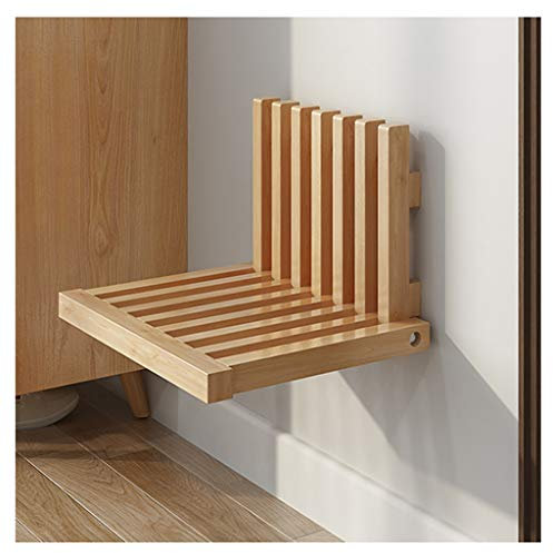 LFIEVO An Der Wand Montierter Klappschuhhocker Ultrad¨¹nner Verdeckter Verandastuhl Massivholz 150 Kg Tragend Einfache Installation Umweltfreundlich (Yellow)