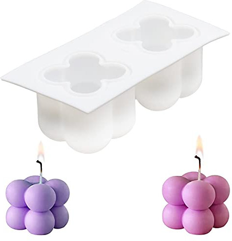 Kerzengießform,Kerzen Silikonform,3D Ball Cube Mold,3D Cube-Silikon-Form,Antihaft Bubble Candle silikonform,3D-Schokoladen-Backformen,DIY-Kerzen-Form,Harz Kerze Silikon