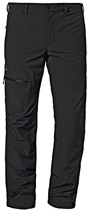 Schöffel Herren Pants Koper1 Warm M, gefütterte Wanderhose mit 4 Wege-Stretch, robuste Thermohose mit vorgeformten Knien, schnelltrocknend und geruchshemmend, black, 48