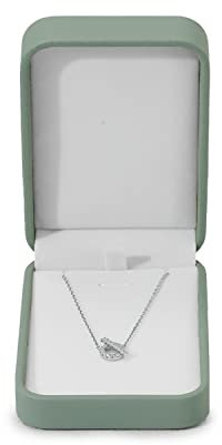 Oirlv PU Leder Olive Grün Anhängerbox Schmuckschatulle Valentinstag Geburtstag Geschenkbox Schmuck Display Stand