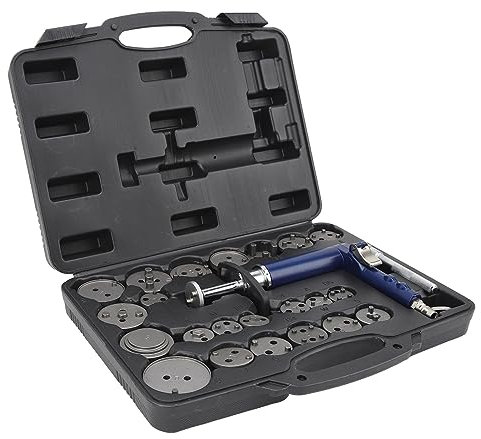 Brake Piston Rewind Tool Kit, 118psi Universal Fit 24PCS Heavy Duty Professional Air Brake Caliper Rewind Tool for Car