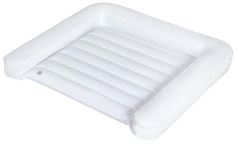 roba Wickelauflage aufblasbar 85 x 75 cm- Platzsparend & leicht abwaschbar - Wickelunterlage wasserdicht aus Kunststoff - Wickeltischauflage ideal unterwegs auf Reisen - Weiß