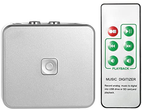 Cassette de Captura de Audio, Convertidor de Grabadora de CD MP3, Digitalizador de Música Compacto con Partición Automática de Canciones, Conversión de MP3, Reproducción y