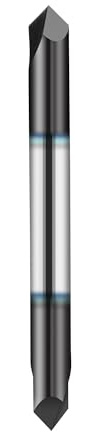 1/4in Solid Carbide End Mill, Chamfer Mill - Double End, 2 Flutes