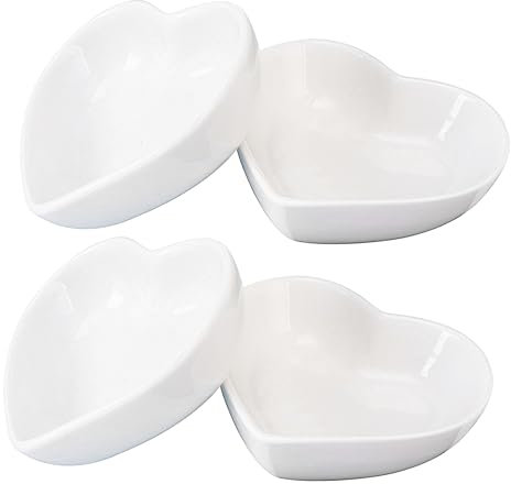 minkissy 4Pièces Assiette Décorative de Cœur de Petites Assiettes Élégantes pour Décoration Accessoires Photo