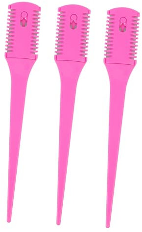 VINTORKY 3 Pezzi Pettine Sfilzino Doppia Strumenti Professionali per Taglio e Acconciatura Leggeri e Resistenti per Parrucchieri e Personale Doppie Punte e Scivolamenti