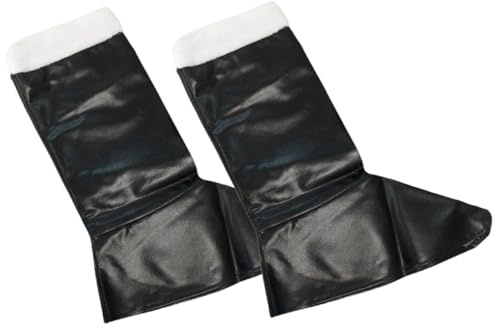 Healeved Surbotte de Père Noël en Cuir Souple Couvre-Bottes pour Costume de Noël Adulte et Garçon et Filles Accessoire Cosplay Festif Indispensable pour Fête et Décoration Saisonnière