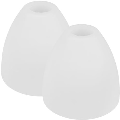 FOYTOKI Pantalla de Lámpara de Vidrio Mate E27, 2 Piezas, Cubierta de Pantalla para Lámpara Colgante Techo, Repuesto Resistente Bordes Redondeados para Iluminación Hogar
