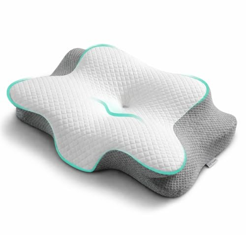 Generico Cuscino Cervicale Ortopedico in Memory Foam – Supporto Ergonomico per Collo e Spalle – Anti Dolore, Anti Russamento – Federa Traspirante – Ideale per Dormire su Schiena, Fianco e Pancia